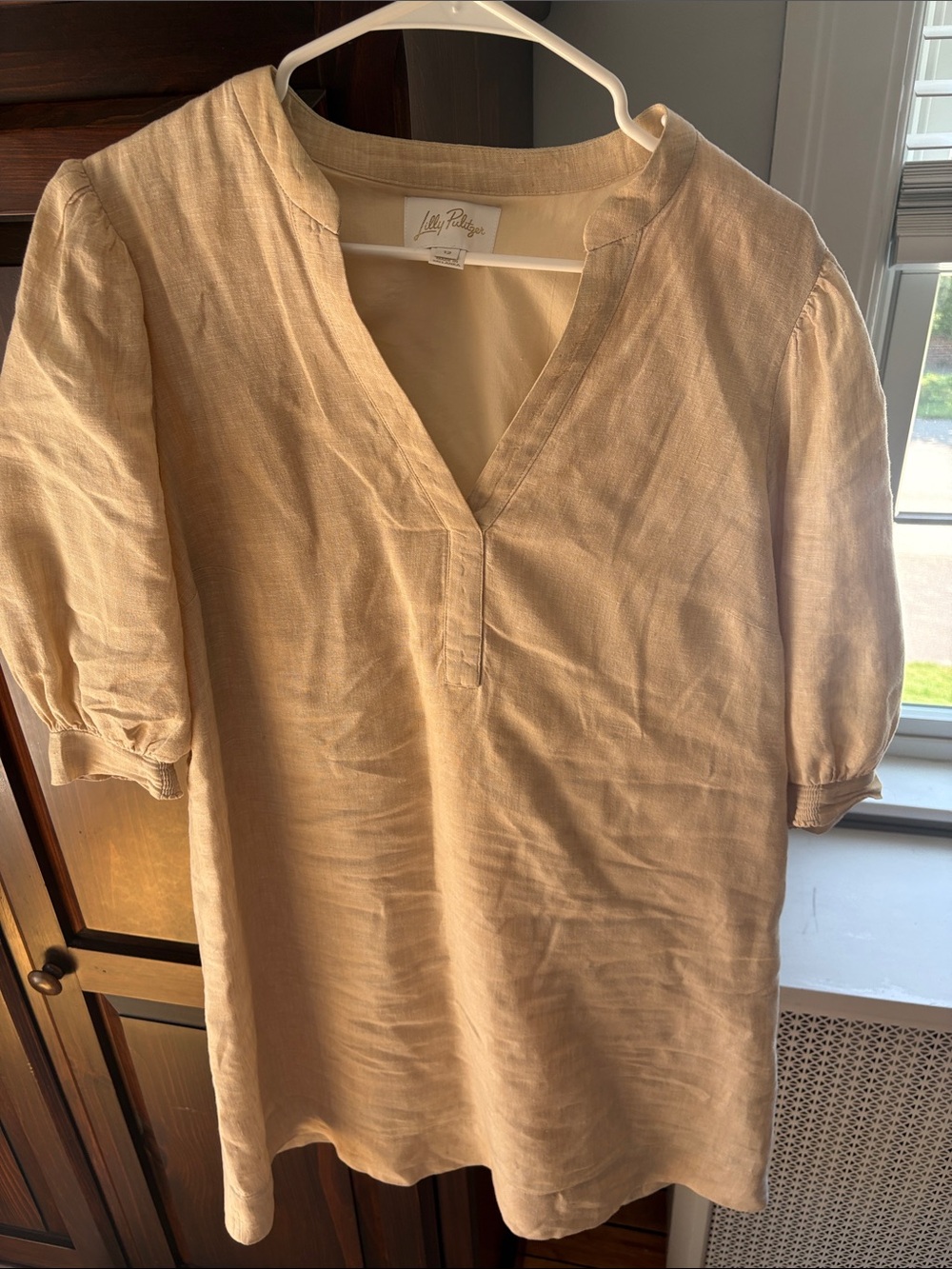 Lilly Pulitzer Women's Beige Linen Tunic dress